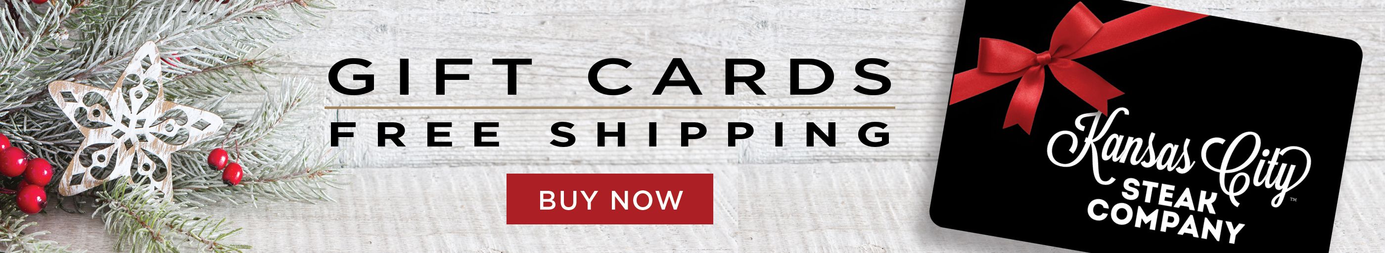 Free shipping on gift cards