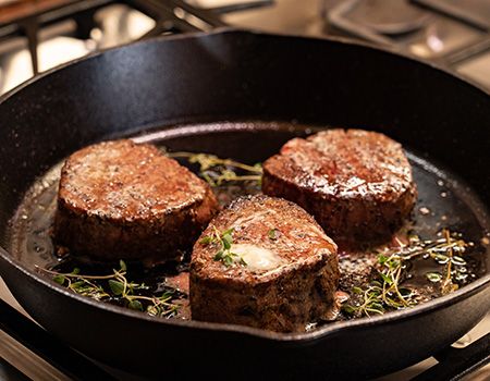 Sear steaks.