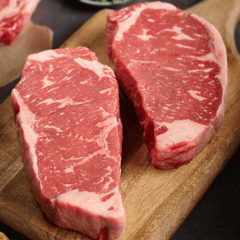2 USDA Prime Kansas City Strips, 12 oz each