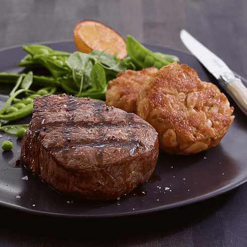 Super Trimmed™ Filet Mignon and Crab Cakes