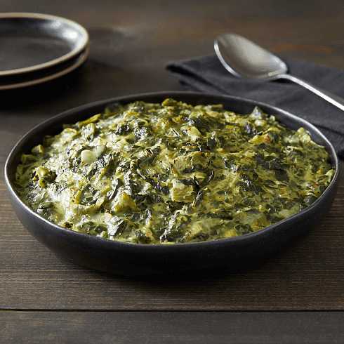 Creamed Spinach in Dish