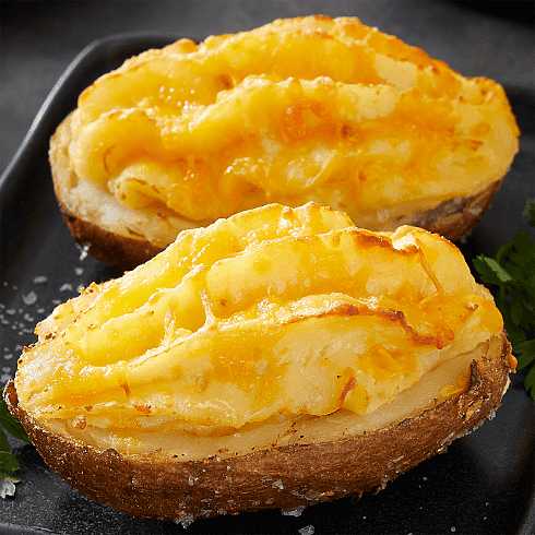 Triple Cheese Twice Baked Potatoes