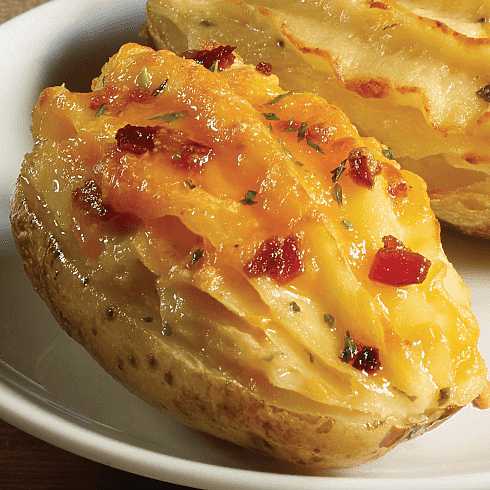 4 Twice Baked Potatoes with Cheddar and Bacon, 5 oz each