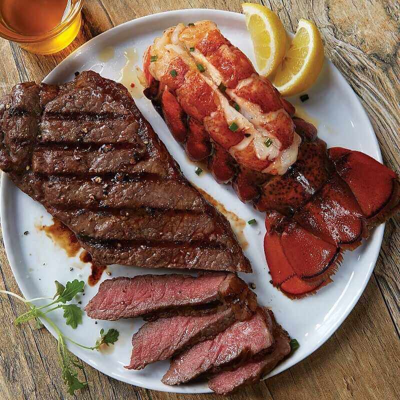 Surf and Turf: Kansas City Strips and North Atlantic Lobster Tails