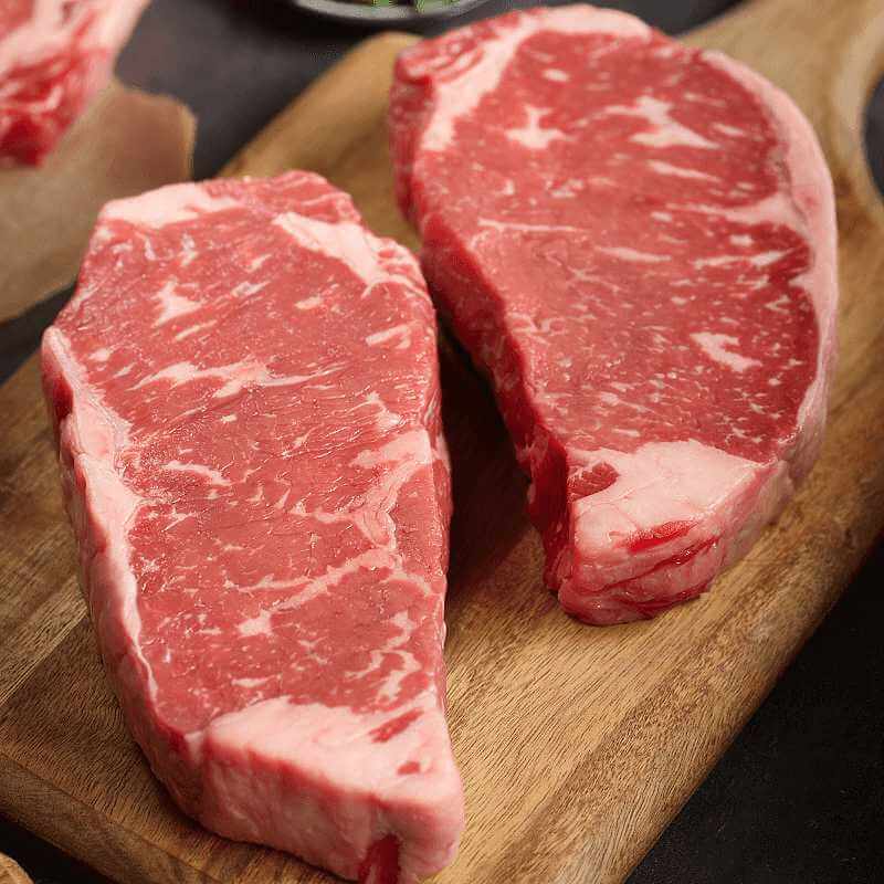 8 USDA Prime Kansas City Strip Steaks, 16 oz each
