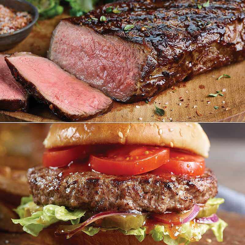 Kansas City Strip Steaks and Classic Steakburgers