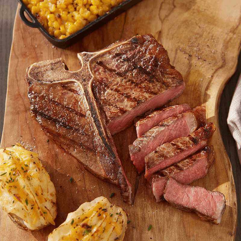 Buy 6 Porterhouse Steaks, 22 oz each Get 6 FREE