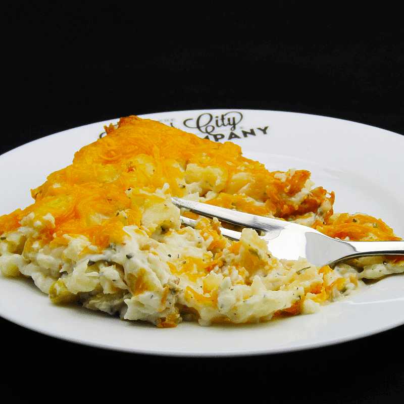 Baked Potato Casserole on Plate