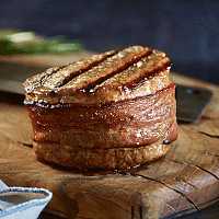 4 Super Trimmed™ Filet Mignon with Hickory Bacon, 8 oz each