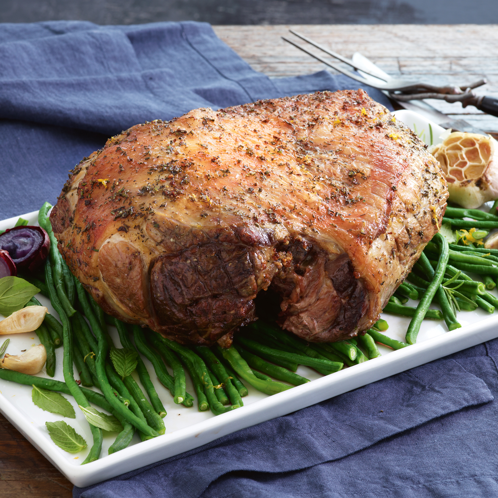 Rosemary and Garlic Roast Leg of Lamb Recipe