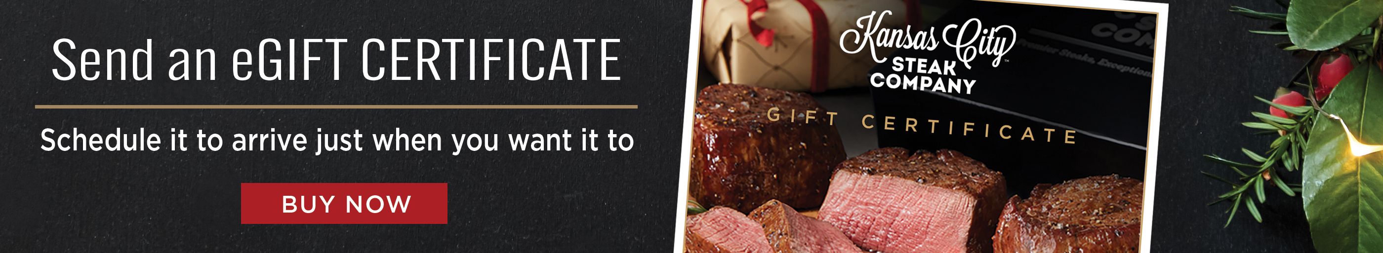 Send an eGift Certificate and schedule it to arrive just when you want it to.