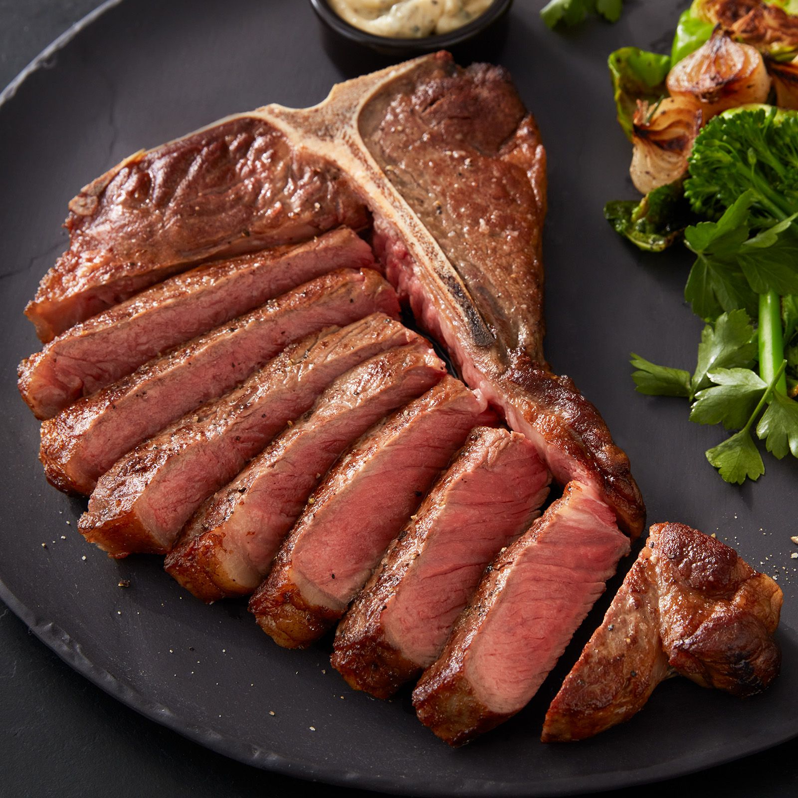 Sliced T-Bone Steak