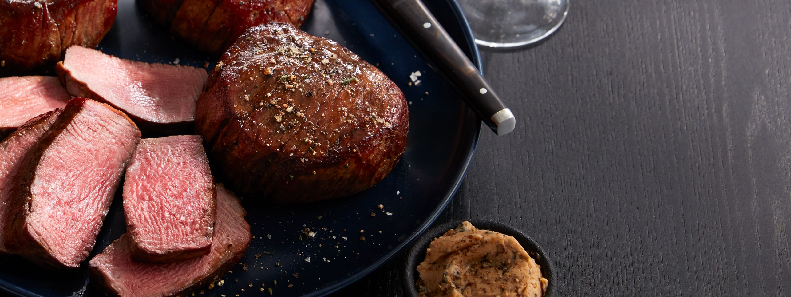 Quality Steaks on Plate