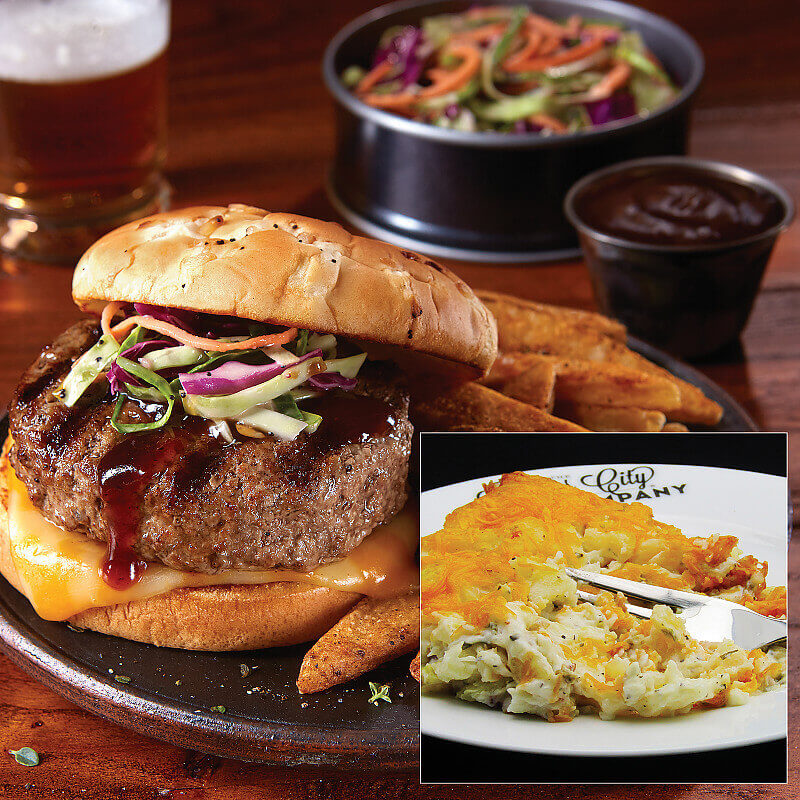 Brisket Burgers and Baked Potato Casserole Special Offer Kansas City