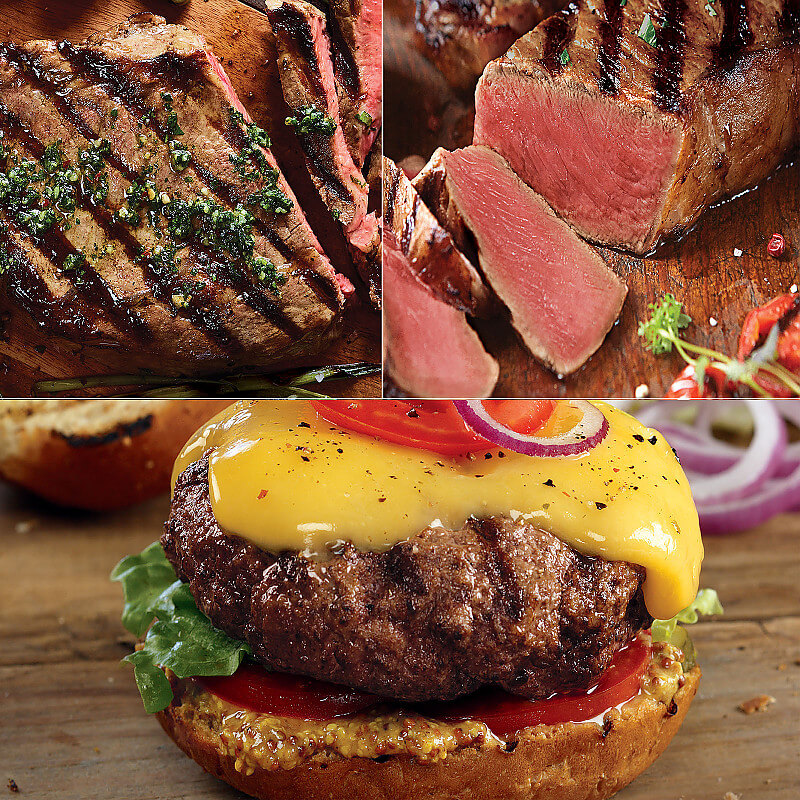 Ribeyes, Kansas City Strip Steaks and Classic Steakburgers Kansas