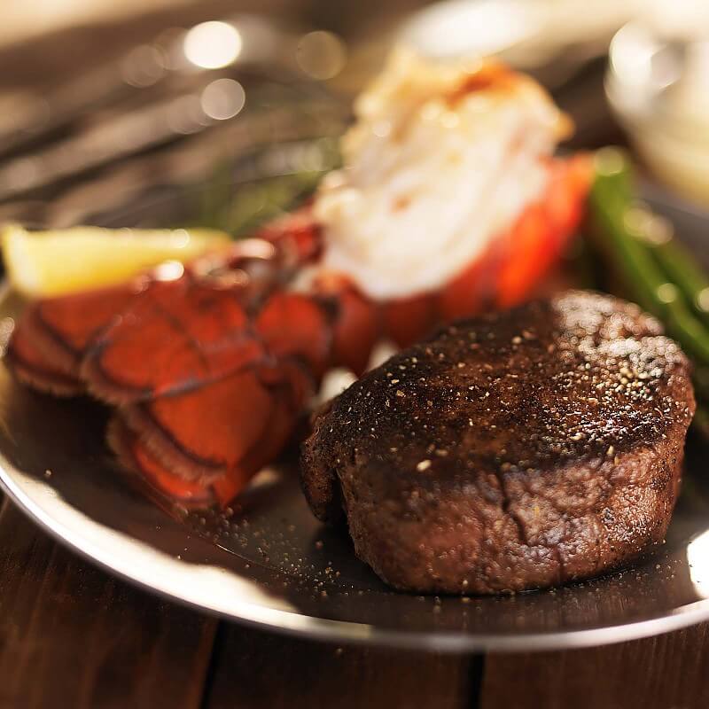 Surf 'N Turf - Tomahawk and Maine Lobster Tails - Vermont Wagyu