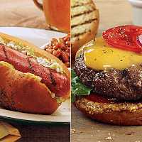 Steakburgers and Hot Dog Combo