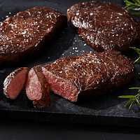Center-Cut American Style Kobe Ribeyes, Cooked