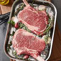 Raw USDA Prime Frenched Bone-in Ribeye
