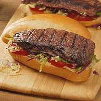Marinated Top Sirloin Sandwich Steak