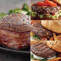 Top Sirloin with Hickory Bacon and Steakburger Sampler