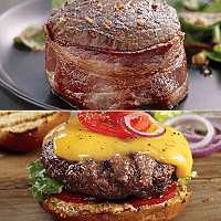Top Sirloin with Hickory Bacon and Classic Steakburgers
