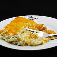Baked Potato Casserole on Plate