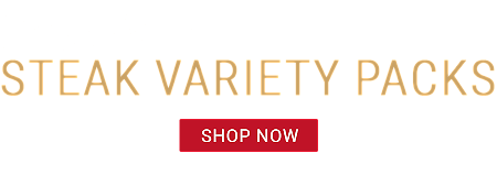 Save with steak variety packs banner.