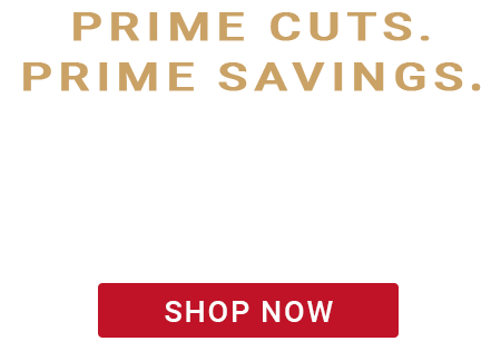 Up to 25% off USDA Prime sale banner.