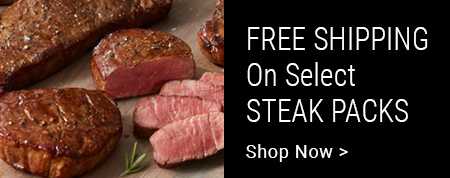Free shipping on select steak packs.