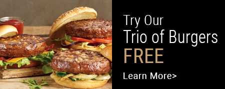Free trio of burgers banner.