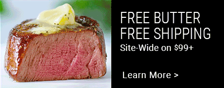 Free shipping and free butter banner.
