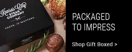 Gift boxed steaks banner