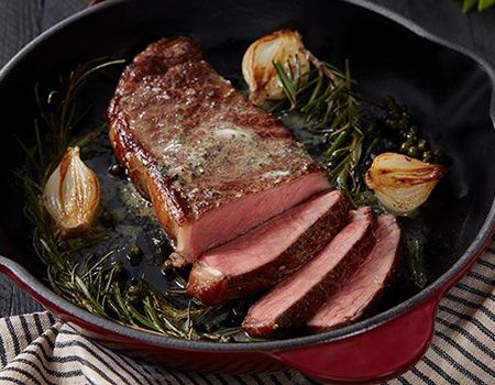 Reverse Searing Steaks in Pan